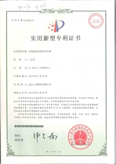 中國專利證號 4118628